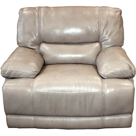 Casual Power Recliner with Pillow Top Arms